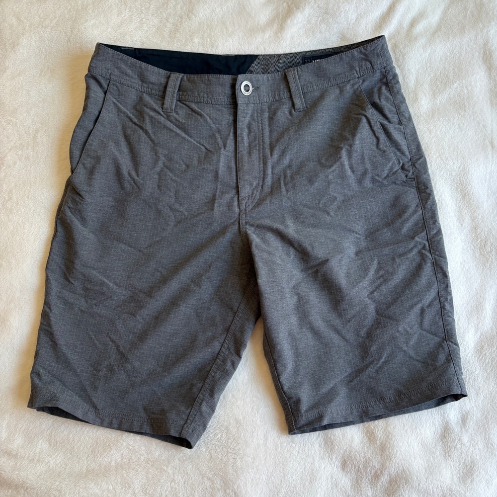 Volcom Frickin Modern Stretch Chino Shorts Mens 32 Charcoal Grey Heather Skate